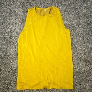 Yellow women’s tie back tank top